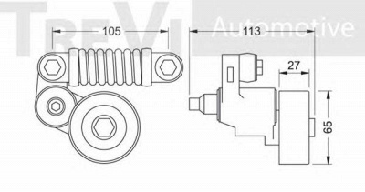 TREVI AUTOMOTIVE ta1427 -  Натяжитель ремня, клиновой зубча